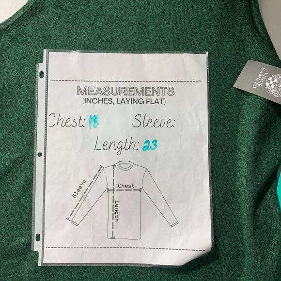 Vince Camuto Green Sleeveless Knit Top Size Small Classic Keyhole Lined Tank - Picture 6 of 6